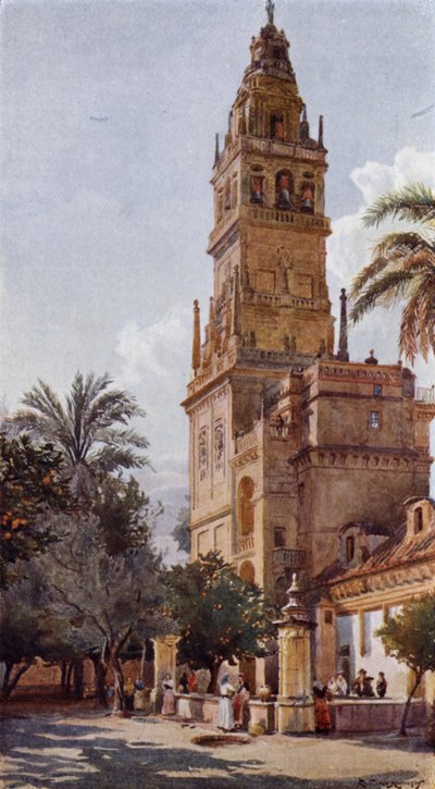 The Court of Oranges, Mosque of Cordova by Alexander Wallace Rimington