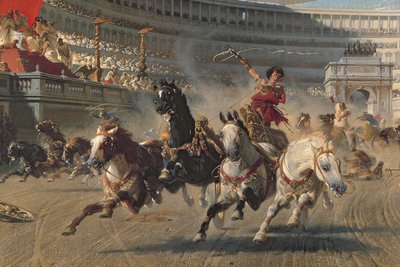 The Chariot Race (detail) by Alexander von Wagner