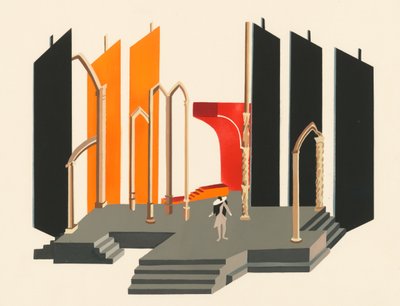 Scenic design from the portfolio Decors de Theatre, 1930 by Alexandra Alexandrowna Exter