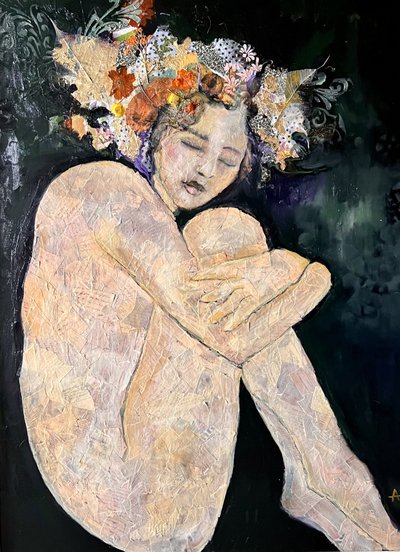 Contemplative Nude Woman by Alexandra Higgins