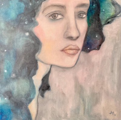 Cosmic Woman Portrait by Alexandra Higgins