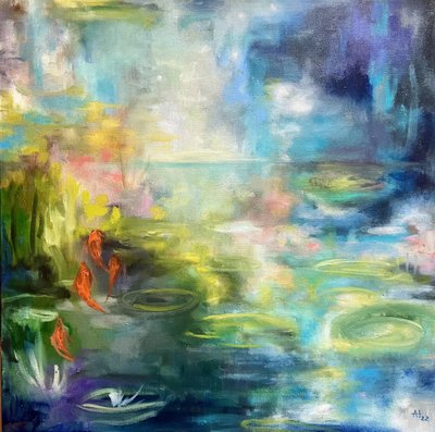 Koi Pond Reflections by Alexandra Higgins