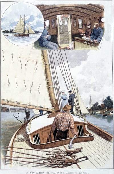 Boating in Argenteuil by Alexandre Brun