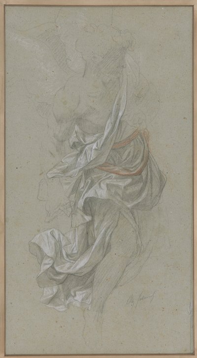 Drapery study for An Angel Attending God the Father, in Paradise Lost by Alexandre Cabanel