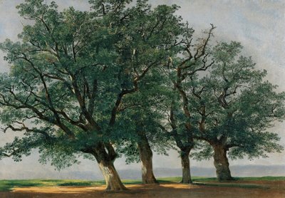 Four Large Trees by Alexandre Calame