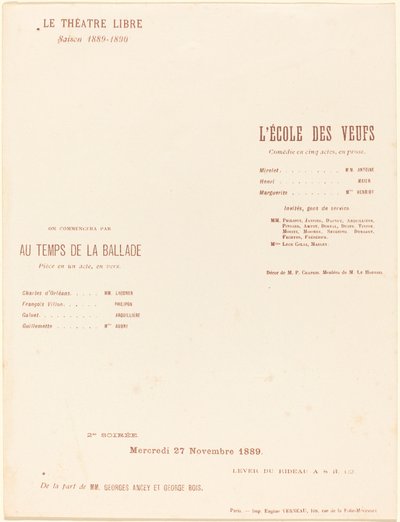 The School of Widowers; In the Time of the Ballad by Alexandre Charpentier