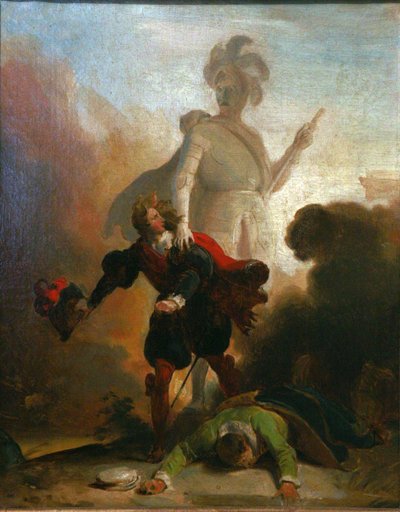 Don Juan and the Statue of the Commander by Alexandre Evariste Fragonard