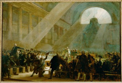 The Oath of the Tennis Court by Alexandre Evariste Fragonard
