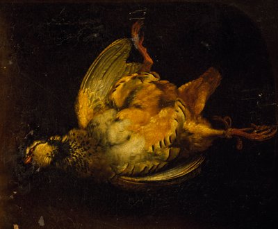 Still life with partridge by Alexandre Francois Desportes