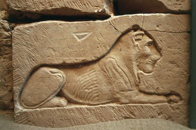 Relief of lion at Tomb of Kitines by Nicolas Toussaint Charlet