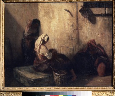 Italian Street Scene by Alexandre Gabriel Decamps
