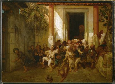 Turkish School by Alexandre Gabriel Decamps