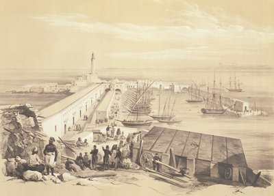 Port and Pier of Algiers, Engraved by Adolphe Jean-Baptiste Bayot by Alexandre Genet