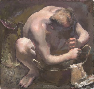 Model Washing Her Hair by Alexandre Jacovleff