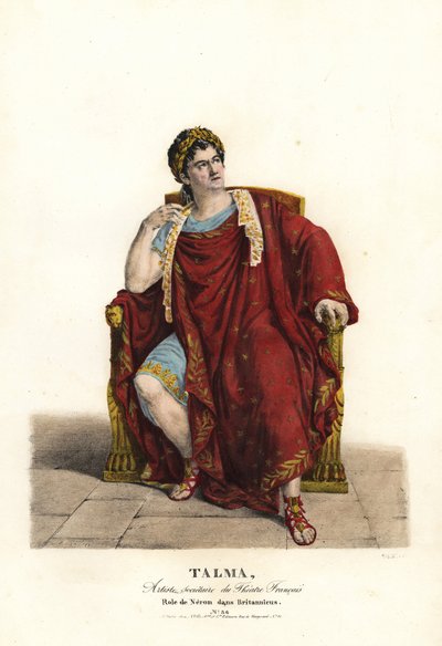 Francois Joseph Talma as Nero in Britannicus by Jean Racine, Theatre Français by Alexandre Marie Colin