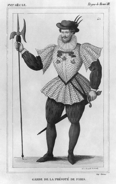 Guard of the Provostship of Paris during the Reign of Henri III (1574-89) by Alexandre Massard
