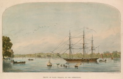 Prince of Wales frigate on the Serpentine by Alexandre le Bihan