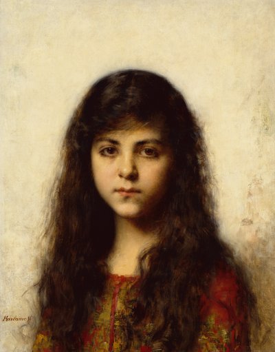 Portrait of a Young Girl by Alexei Alexevich Harlamoff