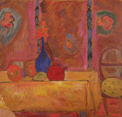 Still Life with Jug and Sculpture on a Table by Alexej von Jawlensky