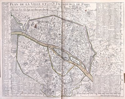 Paris and Hinterlands, France by Alexis Hubert Jaillot