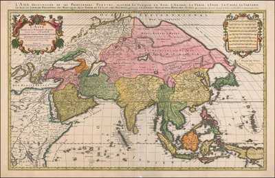1692 Map of Asia by Alexis Hubert Jaillot