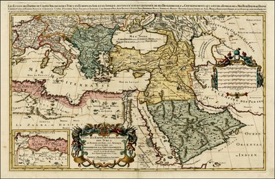 1692 Map of the Turkish Empire in Europe, Asia and Africa by Alexis Hubert Jaillot