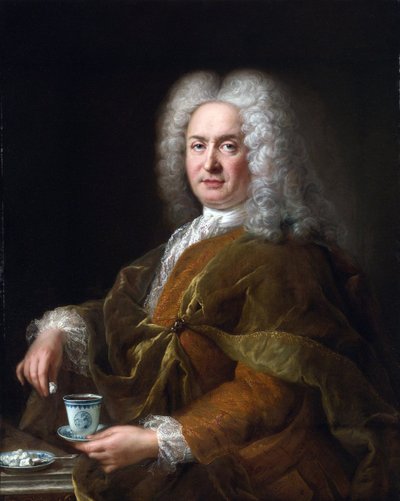 Portrait of a Gentleman Holding a Cup of Chocolate by Alexis Simon Belle