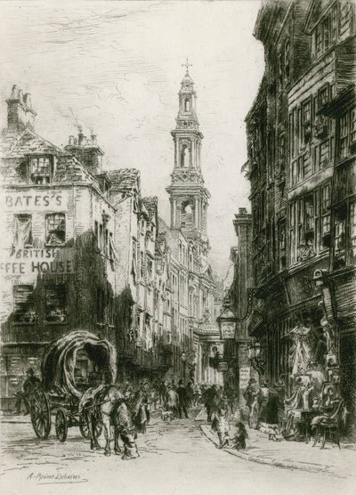 Drury Lane, London by Alfred-Louis Brunet-Debaines