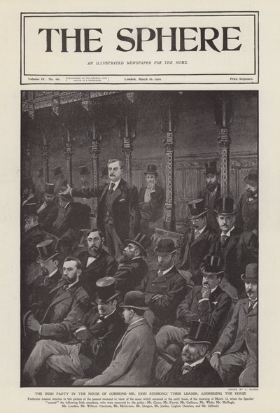 Irish MP John Redmond addressing the House of Commons by Alfred (after) Pearse