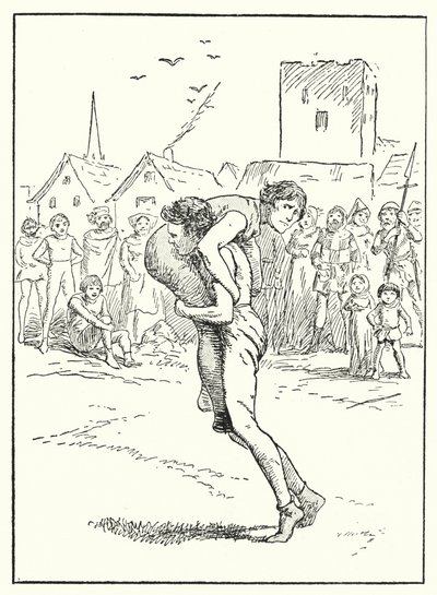 Merrie England: A Wrestling Match by Alfred (after) Pearse