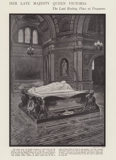 The last resting place of Queen Victoria at Frogmore by Alfred (after) Pearse