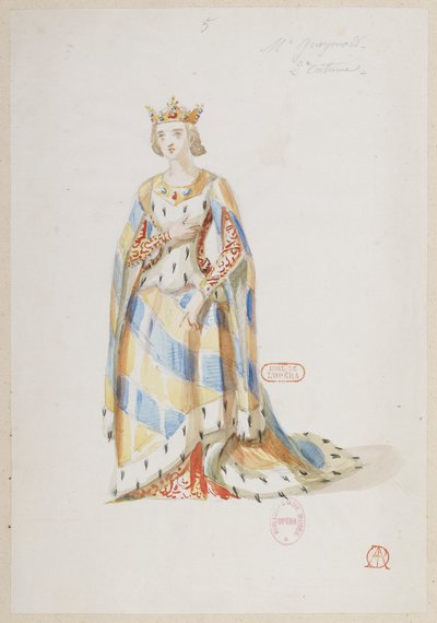 La Magicienne - Costume Designs by Alfred Albert - Mme Gueymard, 2nd Costume by Alfred Albert