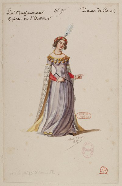 The Sorceress - Costume Designs - Lady of the Court by Alfred Albert