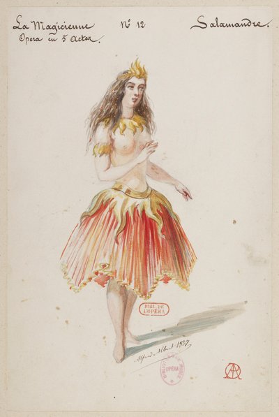 The Sorceress - Costume Designs - Salamander by Alfred Albert
