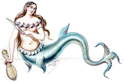 The Sorceress - Costume Designs - Mermaid (retouched) by Alfred Albert