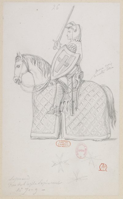 The Sorceress - Costume Designs - (Chess Game, Christian Knight) by Alfred Albert