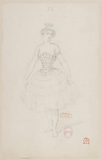 The Sorceress - Costume Designs - (Chess Game, Rook) by Alfred Albert