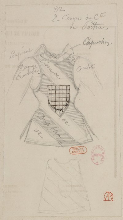 The Sorceress - Costume Designs - Squires of the Count of Poitou by Alfred Albert