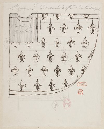 The Sorceress - Costume Designs - (Coat of Arms). M. Menou by Alfred Albert