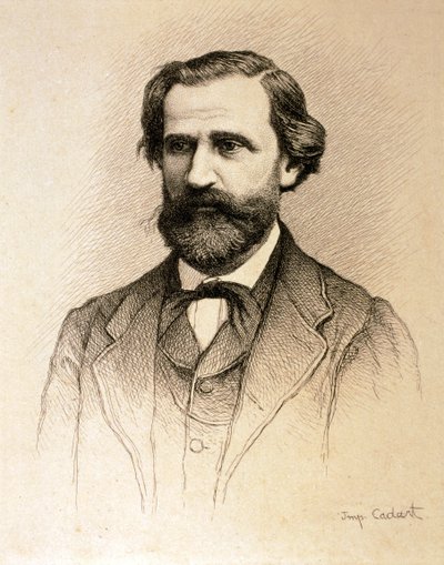 Portrait of Giuseppe Fortunino Francesco Verdi by Alfred Cadart