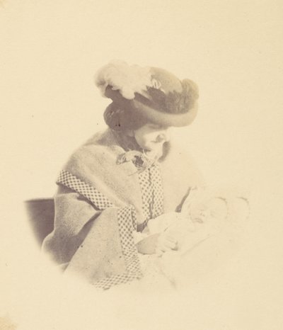 Vignetted Portrait, Woman Holding a Baby by Alfred Capel Cure