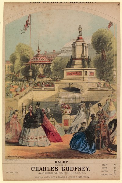 Galop. Showing the Royal Horticultural Society Garden Created to Coincide with the 1862 Exhibition by Alfred Concanen