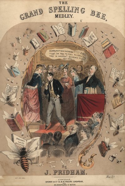 The Grand Spelling Bee Medley, sheet music cover by Alfred Concanen