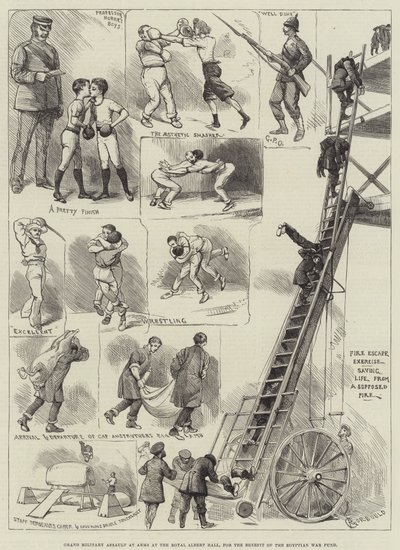 Grand Military Assault at Arms at the Royal Albert Hall, for the Benefit of the Egyptian War Fund by Alfred Courbould