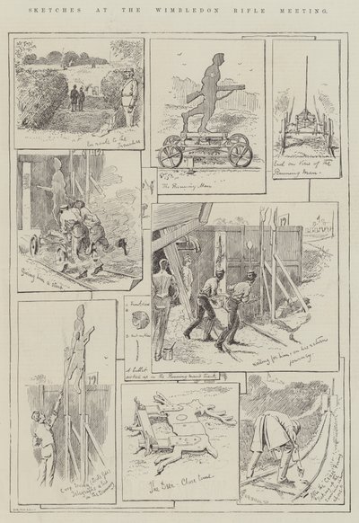 Sketches at the Wimbledon Rifle Meeting by Alfred Courbould