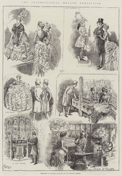 The International Health Exhibition, Sketches of Antique Costume and of Ancient London by Alfred Courbould