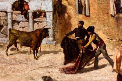 Fight of Novillos (detail) by Alfred Dehodencq