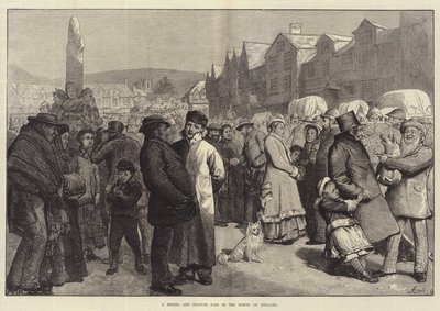 A Hiring and Statue Fair in the North of England by Alfred Edward Emslie