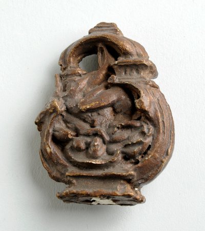 Maquette for a Key Bow with a Cupid Whispering to a Seated Girl: Three Sketches for the Central Group by Alfred Gilbert