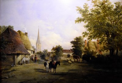 Alfred Vickers (1810-1837) The Village of Hever - Hever Castle by Alfred Gomersal Vickers